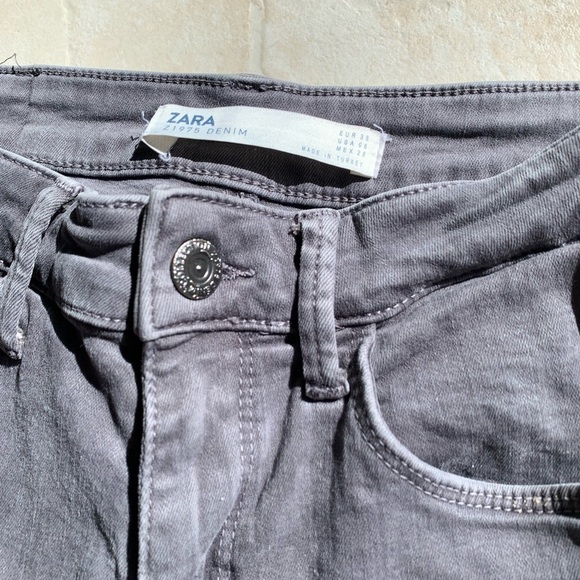 Zara Gray Sparkle Embellished Skinny Jeans Size 6 - Picture 11 of 11